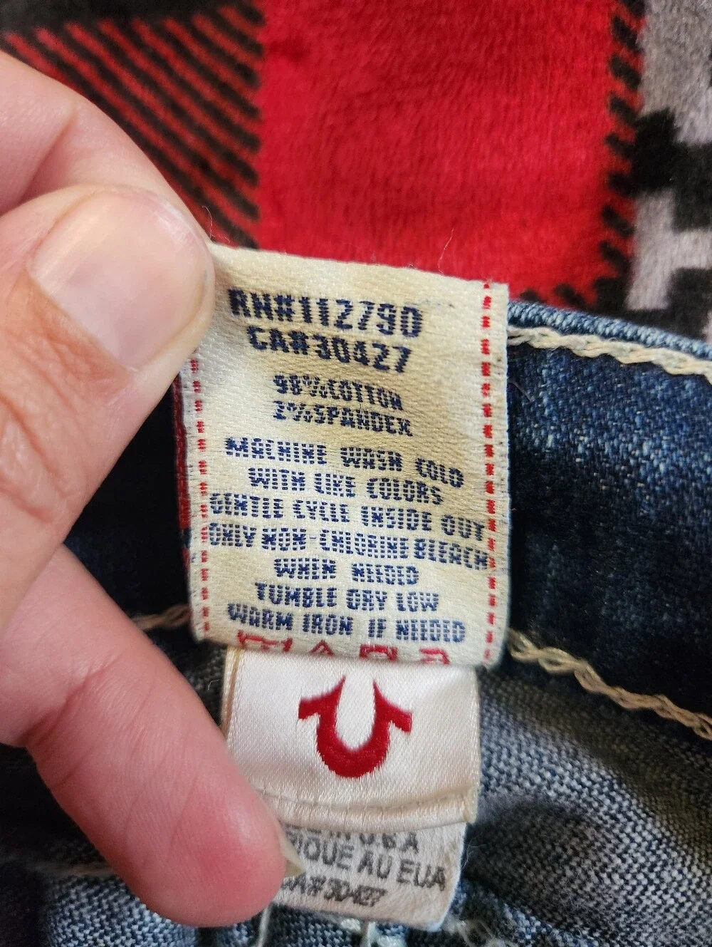 True Religion Becky Y2K Pearl Button Flap Pocket Bootcut Jeans Size 31 - Picture 7 of 15